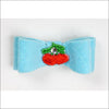 Embroidered Hair Bow - Teacup / Cherries Tiffi
