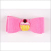 Embroidered Hair Bow - Teacup / Cupcake Perfect Pink