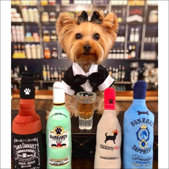 Yuppy Puppy Boutique Grey Dog's Vodka Toy by Dog Diggin