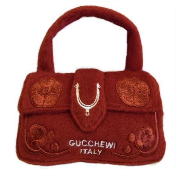 Gucchewi Red Floral Purse by Dog Diggin Designs - Dog Toys