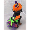Halloween Neon Orange Witch Pet Costume - Pet Costume