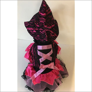 Halloween Pink Lace Witch Dog Costume - Pet Costume