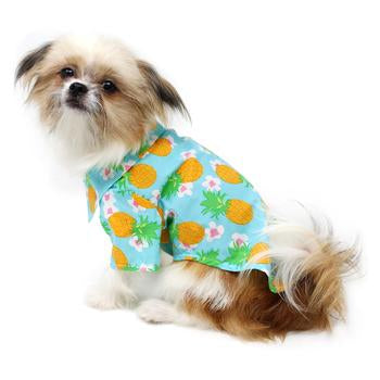 NEW-Doggie Design Pineapple Luau Aloha Camp Shirt