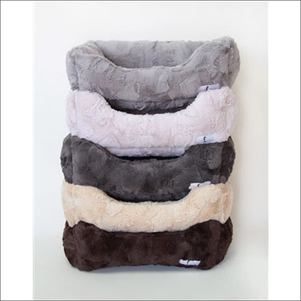 Hello Doggie Luxe Dog Bed: Taupe,Luxe dog beds, brown dog beds,Pet bed, luxury beds,puppy beds, taupe dog beds
