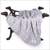 Hello Doggie Rosebud Dog Blanket: Silver - Rosebud Blankets