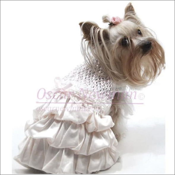 I Dream of Maggie,Hand-Smocked Dog Dress,Oscar Newman,I Dream of Maggie Hand-Smocked bubble dress,dog dress,fancy dog dress,dog tutu,pink dog dress,pink dog tutu,dog dresses,fancy dog dresses,dog tutu dress,pink dog dresses,dog tutus,oscar newman dress,oscar newman dog,designer dog,cute dog clothes,