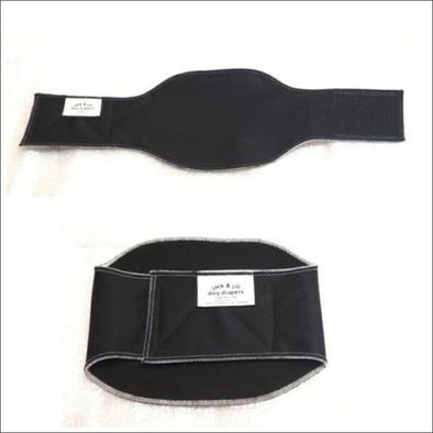 Jack & Jill Male Belly Band – Black Style #2 - Dog Diaper 