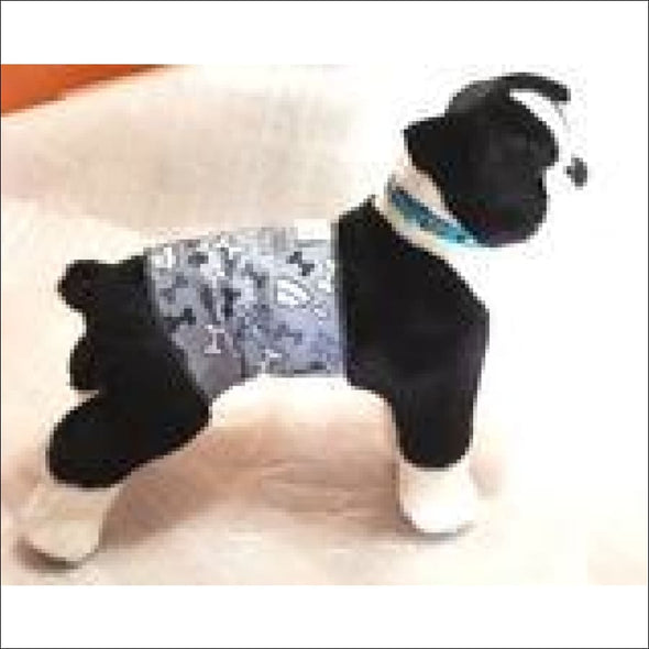 Jack & Jill Male Belly Band –Bones & Bowls Grey Style #1 - 