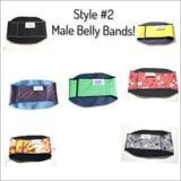 Jack & Jill Male Belly Band –Bones & Bowls Grey Style #2 - 