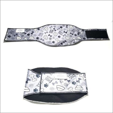 Jack & Jill Male Belly Band –Bones & Bowls Grey Style #2 - 