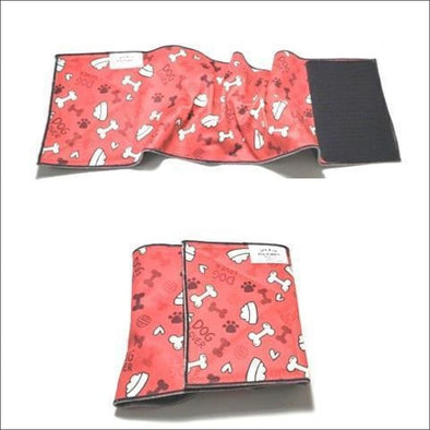Jack & Jill Male Belly Band –Bones & Bowls Red Style #1 - 