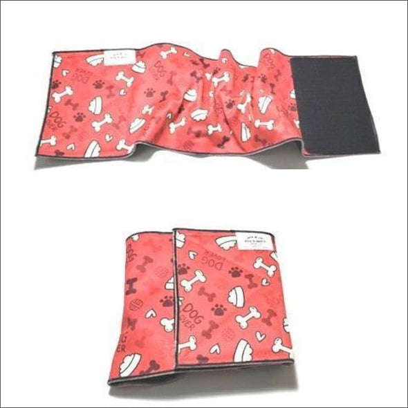 Jack & Jill Male Belly Band –Bones & Bowls Red Style #1 - 