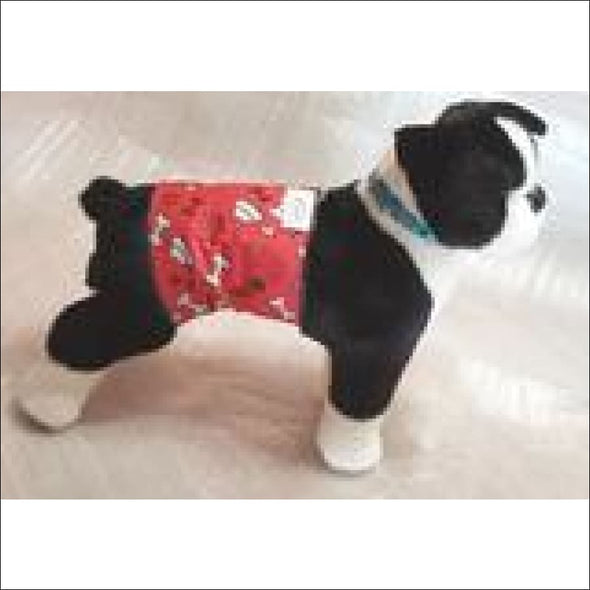 Jack & Jill Male Belly Band –Bones & Bowls Red Style #1 - 