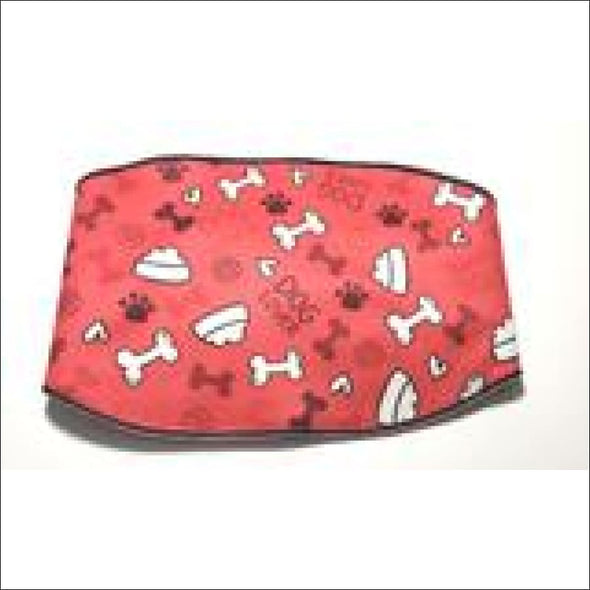 Jack & Jill Male Belly Band –Bones & Bowls Red Style #2 - 