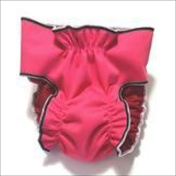 Jack and Jill Reusable Female Dog Diaper -Magenta - Dog 