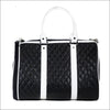JL Duffel Black & White Quilted Luxe - Totes & Bags