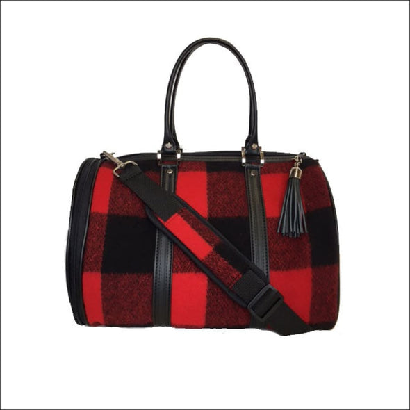 JL Duffel - Red Buffalo Plaid - Totes & Bags
