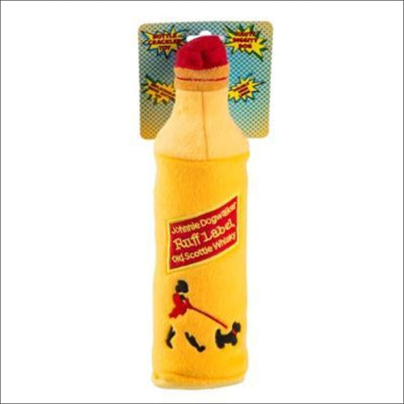 Johnnie Dogwalker Water Bottle Crackler Dog Toy