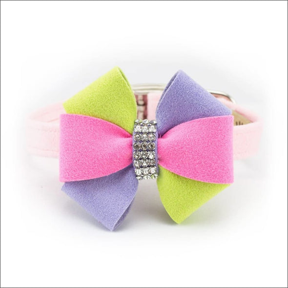Madison Bow Collar - 5.5-7 Teacup / Puppy Pink - Collars