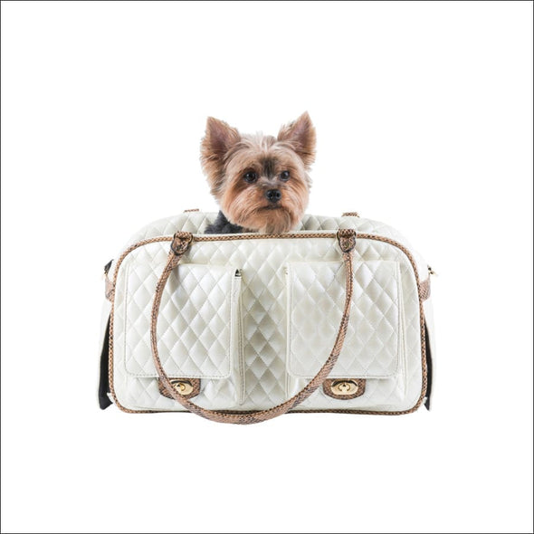 Marlee - Ivory Quilted With Snake - Totes & Bags