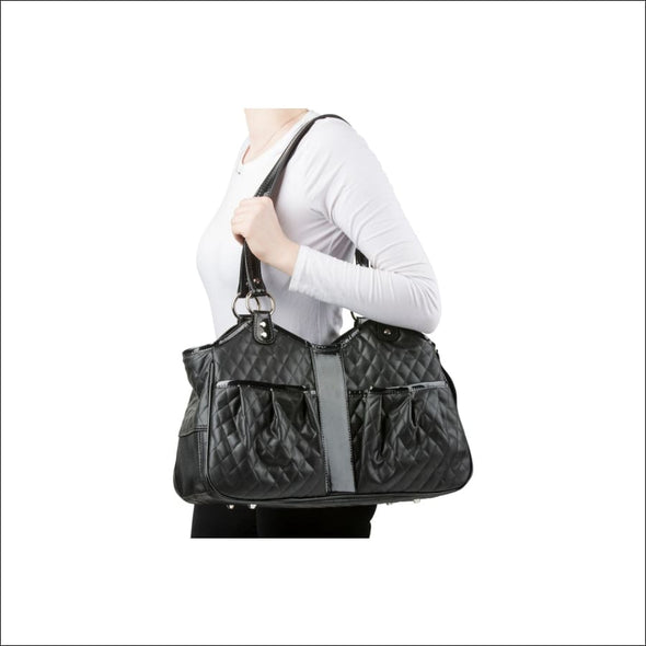 Metro Black Quilted Luxe Metro - Totes & Bags