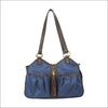 Metro Couture Navy w/Brown Leather Trim & Tassel - Totes & 