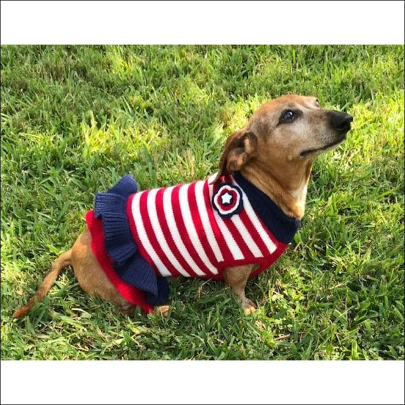 Miss Liberty Patriotic Sweater by Dallas Dogs - Designer 