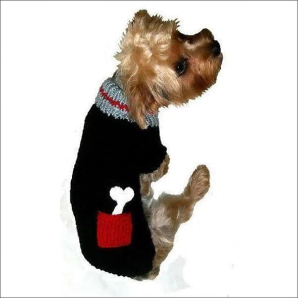 Bone on Board for Him Sweater By Dallas Dogs,   black  dog sweater,bone on board,black dog,cute dog sweaters,,dog sweater,puppy sweater,pet sweater,small dog sweater,hand knit sweater,hand knit dog sweater,crochet dog sweater,knit dog sweater,sweater for dogs,dogs sweaters,dog sweaters,puppy sweaters,pet sweaters,