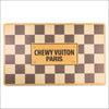 NEW! Checker Chewy Vuiton Bowls & Mat Size Medium - Designer