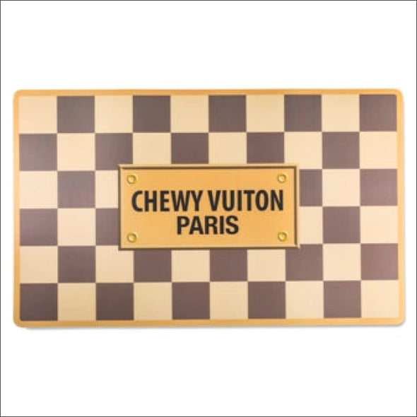 NEW-Checker Chewy Vuiton Placemat from Haute Diggity Dog - 