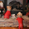 NEW- Christmas Red Santa’s Lil’ Helper Embroidered Pajama - 
