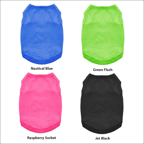NEW-Doggie Design 100% Plain Cotton Dog Tanks - Designer Dog