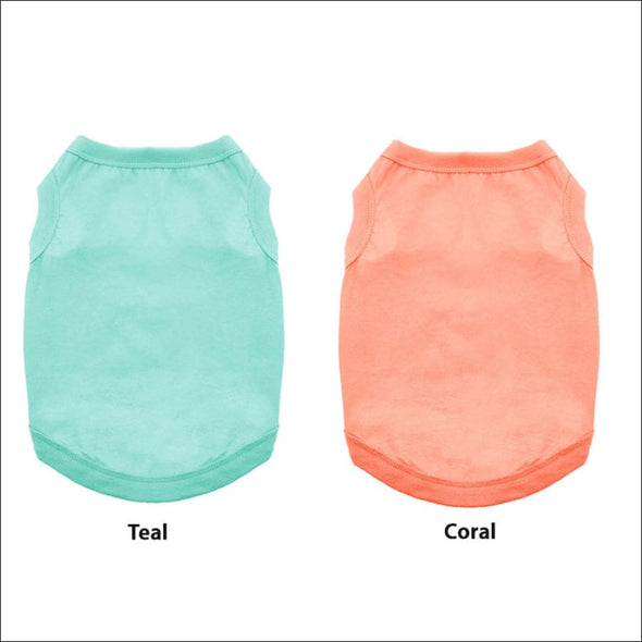 NEW-Doggie Design 100% Plain Cotton Dog Tanks - Designer Dog