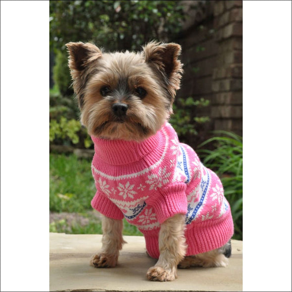 NEW-Doggie Design 100% Pure Combed Cotton Dog Sweater PINK 