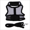 NEW-Doggie Design Black Cool Mesh Velcro Dog Harness with 