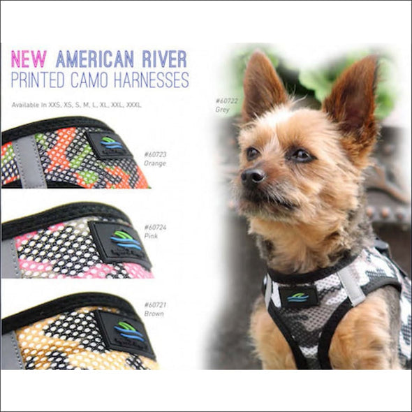 NEW-Doggie Design Camo American River Choke Free Soft Mesh 