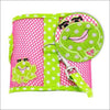 NEW-Doggie Design Frog Green Dot and Pink Cool Mesh Velcro 