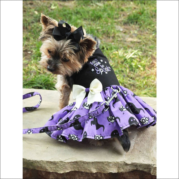 NEW-Doggie Design Halloween Girls Dog Harness Dress - Too 