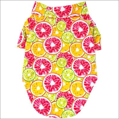 NEW-Doggie Design Hawaiian Camp Shirt - Citrus Slice - 
