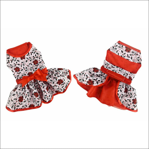 NEW-Doggie Design Holiday Dog Harness Dress - Holly - 