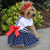 NEW-Doggie Design Nautical Dress Dress w/ Leash & D-Ring - 