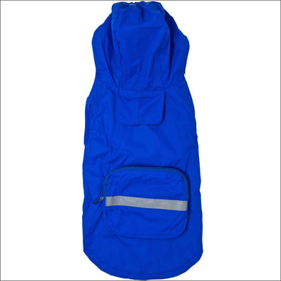 NEW-Doggie Design Packable Raincoat - Blue - Designer Rain 
