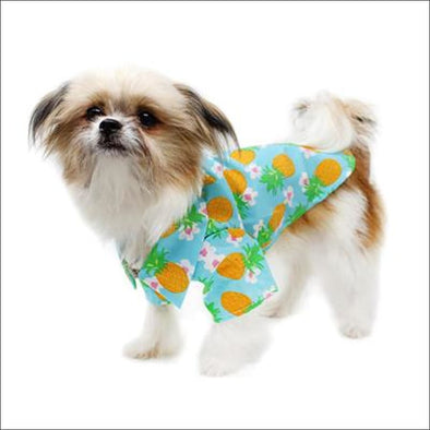 NEW-Doggie Design Pineapple Luau Aloha Camp Shirt - Designer