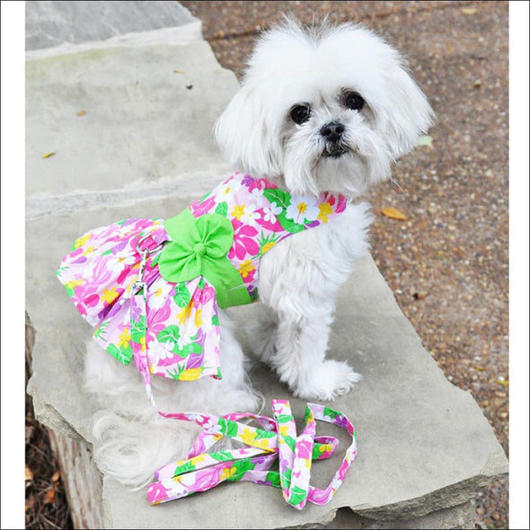 NEW-Doggie Design Continue Shopping Pink Hawaiian Floral 