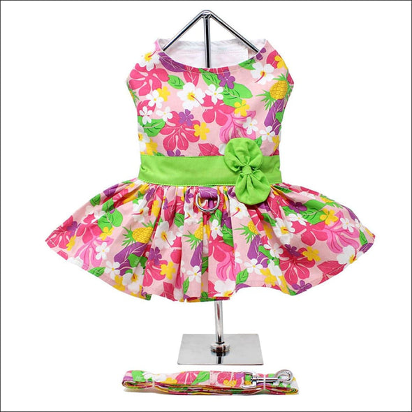 NEW-Doggie Design Continue Shopping Pink Hawaiian Floral 
