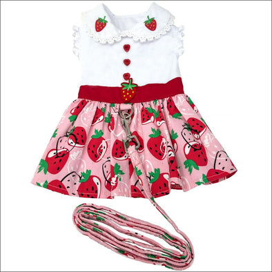 NEW Doggie Design Strawberry Picnic Dress with Matching 