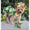 NEW-Doggie Design Twilight Black Hawaiian Hibiscus Dress w/ 