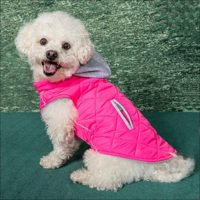 NEW-Doggie Design Weekender Dog Sweatshirt Hoodie - Pink - 