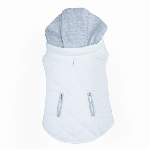 NEW-Doggie Design Weekender Dog Sweatshirt Hoodie - White - 