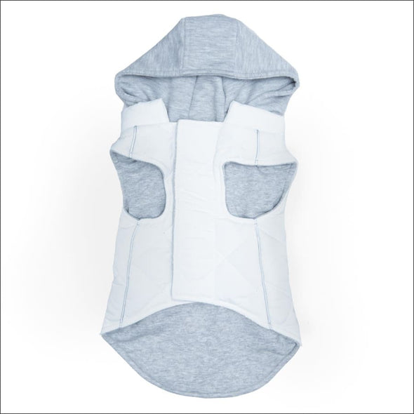 NEW-Doggie Design Weekender Dog Sweatshirt Hoodie - White - 